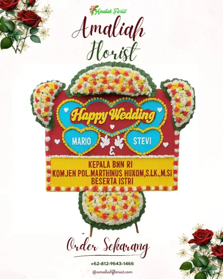 Papan Bunga Pernikahan Teluk Ampimoi